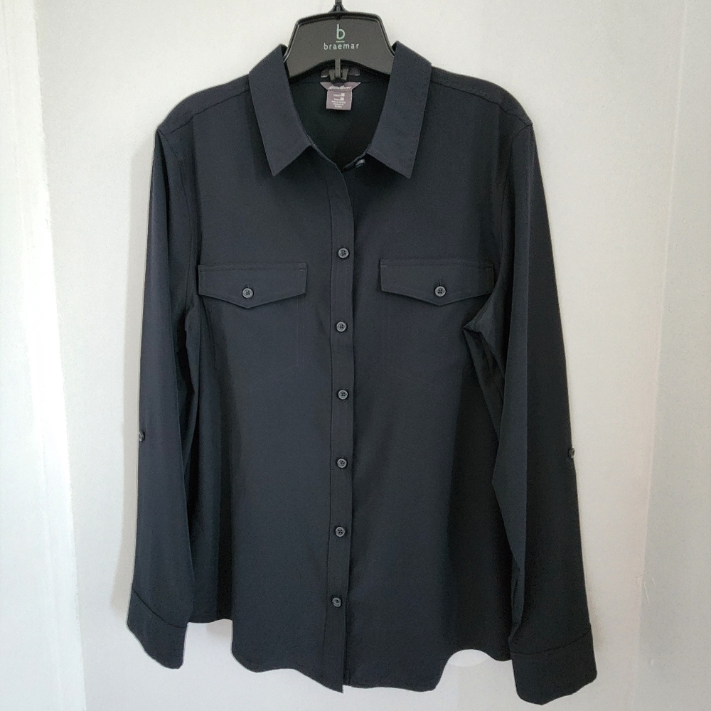 Eddie Bauer Departure Black Shirt Size M